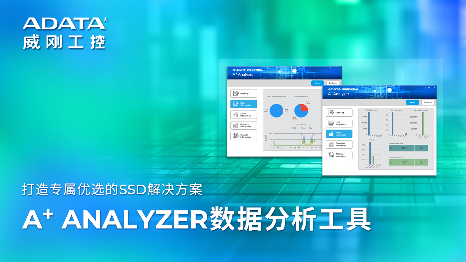 威刚工控发布A+ Analyzer数据分析工具 - 打造专属优选的SSD解决方案